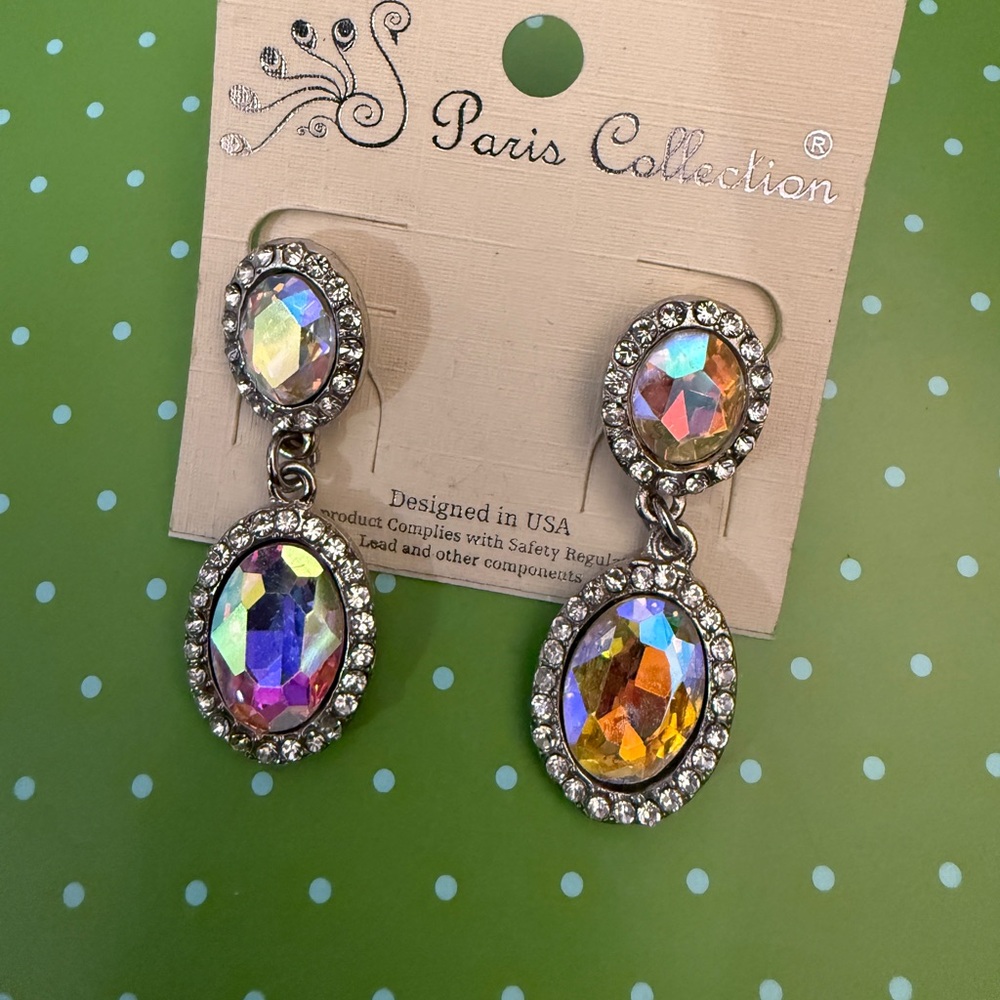 AB Stone Multicolor Crystal Earrings